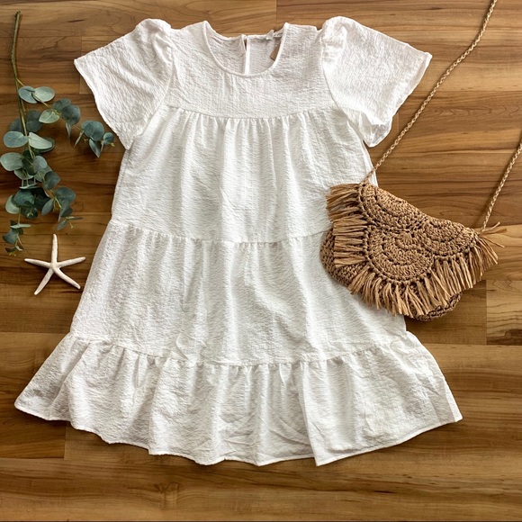 Blu Pepper Dresses & Skirts - Blu Pepper Textured & Tiered Dress